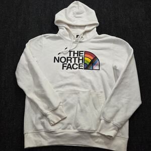 The North Face White Hoodie LGBT Flag